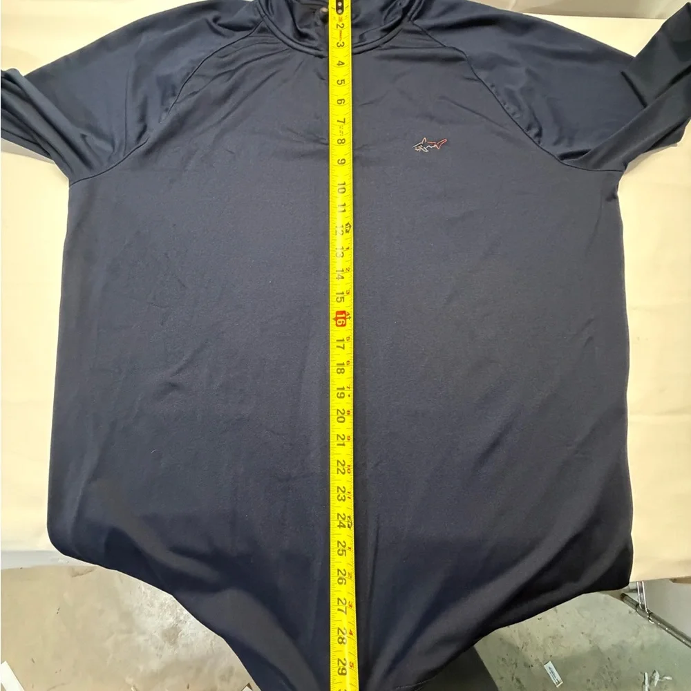 Tasso Elba/Greg Norman Navy Half-Zip Lightweight Shirt‎ Jacket with Shark Logo